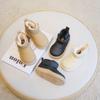 Children's snow boots, winter boys' short boots with thick fleece, girls' cotton boots, warm baby cotton shoes