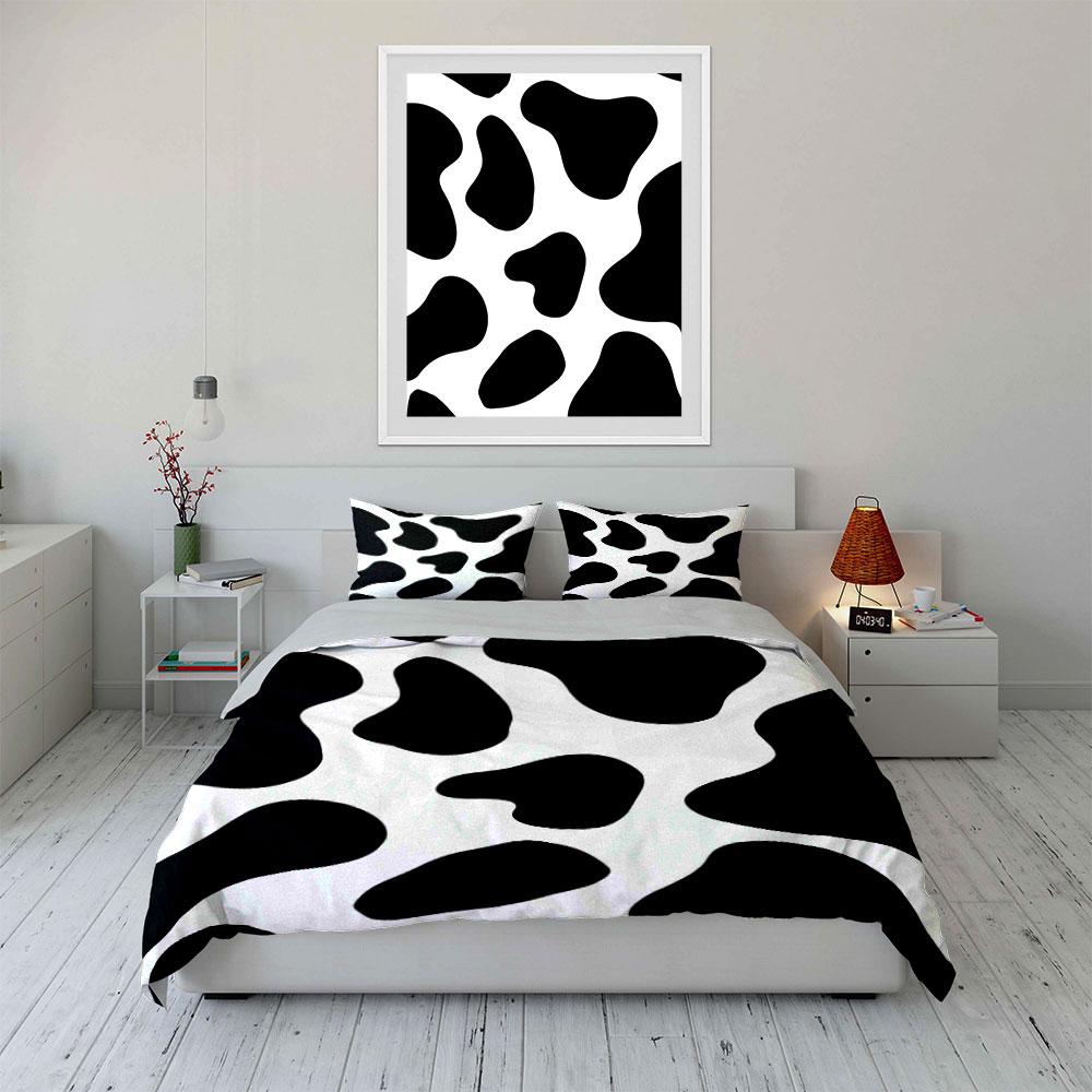 Cow Print Bedding Set Bedding Duvet Cover Set Duvet Cover Pillowcases (1 * Duvet Cover 2 * Pillowcases, without duvet insert)