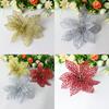 Exquisite 14cm Artificial Glittering Christmas Flower Decoration For Festive Cheer