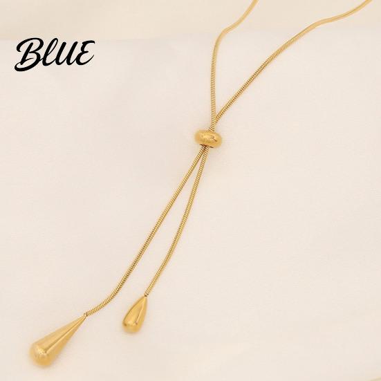Jewelry Set Electroplating Process Water Drop Adjustable Y Shape Slider