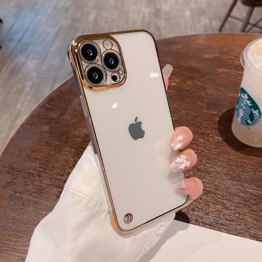 Compatible with Apple iPhone 14 Pro Max case, 12 Pro/13 Frameless 7p Electroplated Protective Case