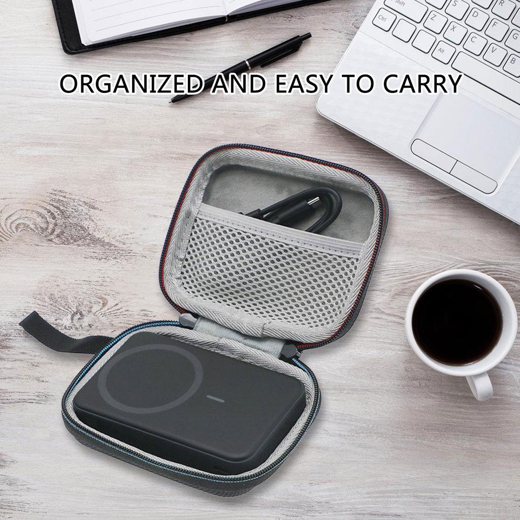 Carrying Case Hard Storage Case Electronics Organizer for Anker 15W Power Bank Portable Travel Case Bag