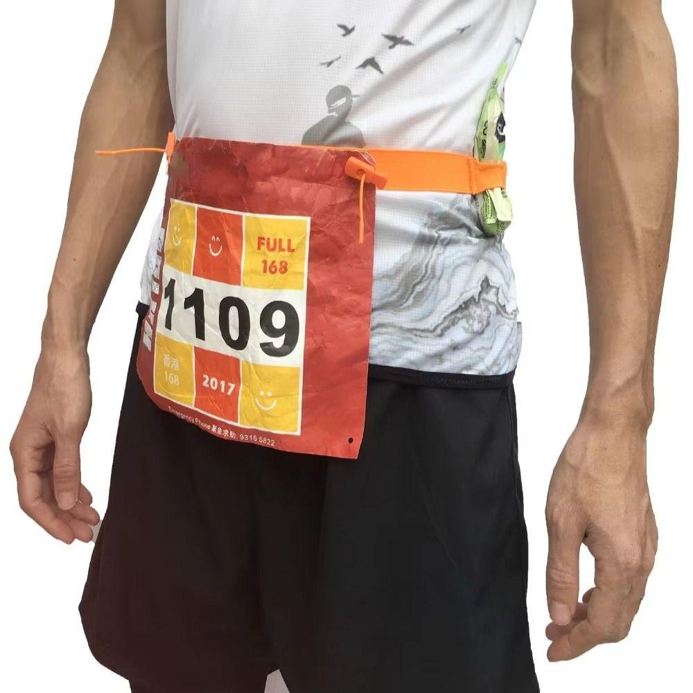 Waist Belly Band Running Race Number Belt With 6 Gel Loops Triathlon Waist Belt  Competition