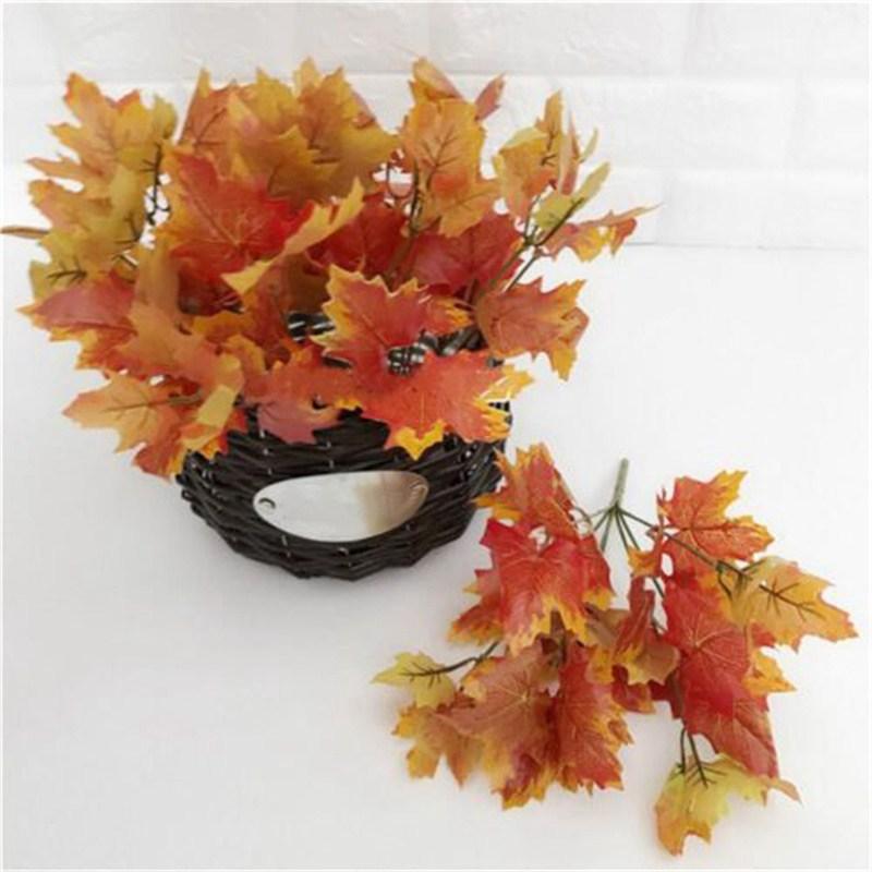 

Искусственный осенний кленовый лист, свадебные рождественские листья, декор для вечеринки, осенняя подделка