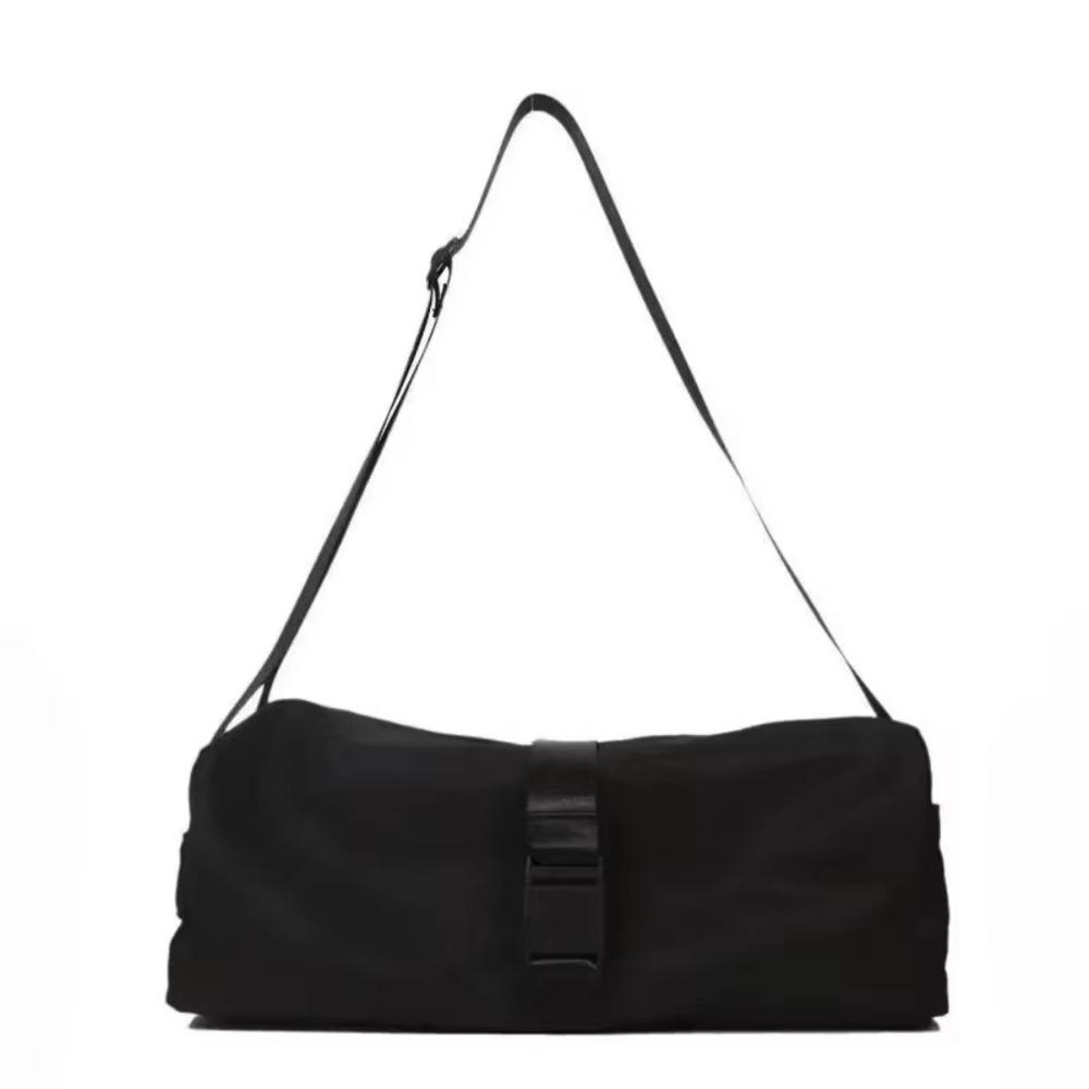 

Buckle Design Sports Gym Bag Large Capacity Fitness Training Bag Simple Yoga Mat Carry Bag Travel чёрный