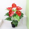 Potted Artificial Pothos Leaves & Flowers – Indoor/Outdoor Decorative Floor-Standing Bonsai.