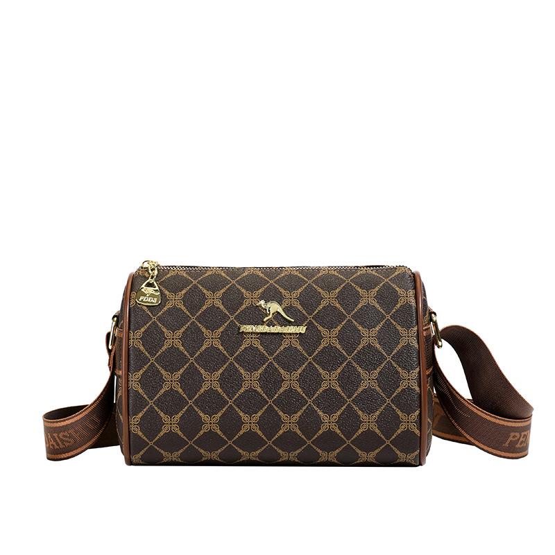 2025 Argyle Print Versatile Baguette Bag - Retro European & American Vintage Crossbody/Shoulder Bag