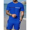 2024 New Summer Casual Men's Short-sleeved Top Outdoor Street Fashion Beach Shorts 3D Printed Men's T-shirt And Shorts Set