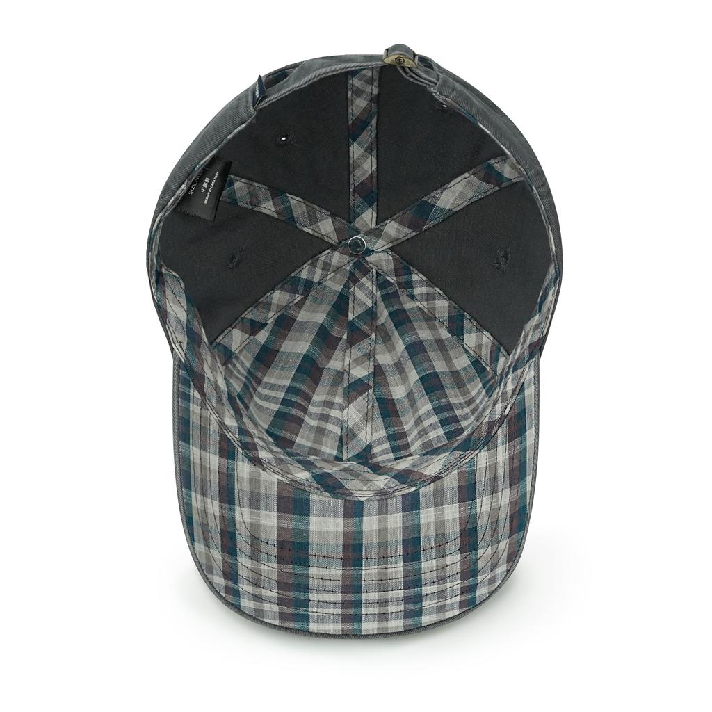 Clape Baseball Checkered Baseball Running Stylish Cap, Pattern, Adjustable, Cap, Cap, Outdoor, Exercise, Fashionable, Cute, (Gray, J-BSAC2509)