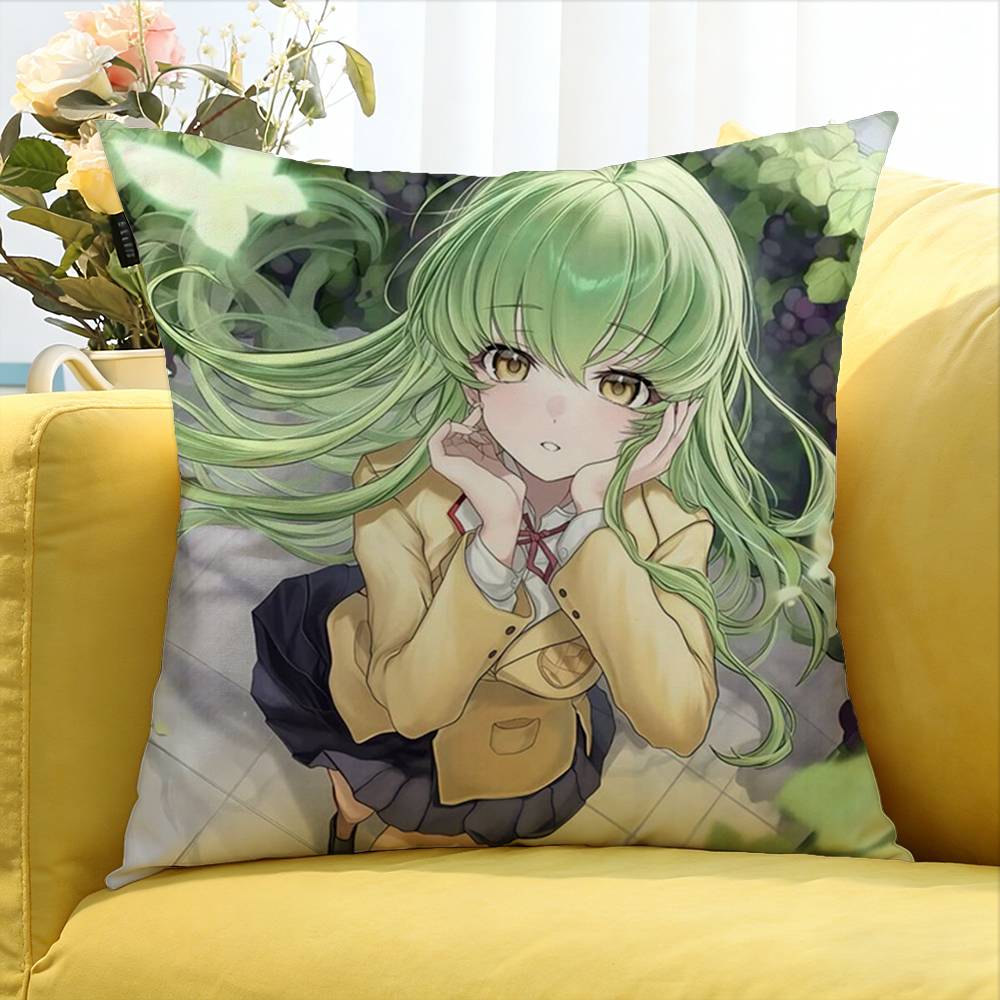 Anime C-Code Geass-S World Various Sizes Square Pillow Case For Car Home Bedchamber Decor