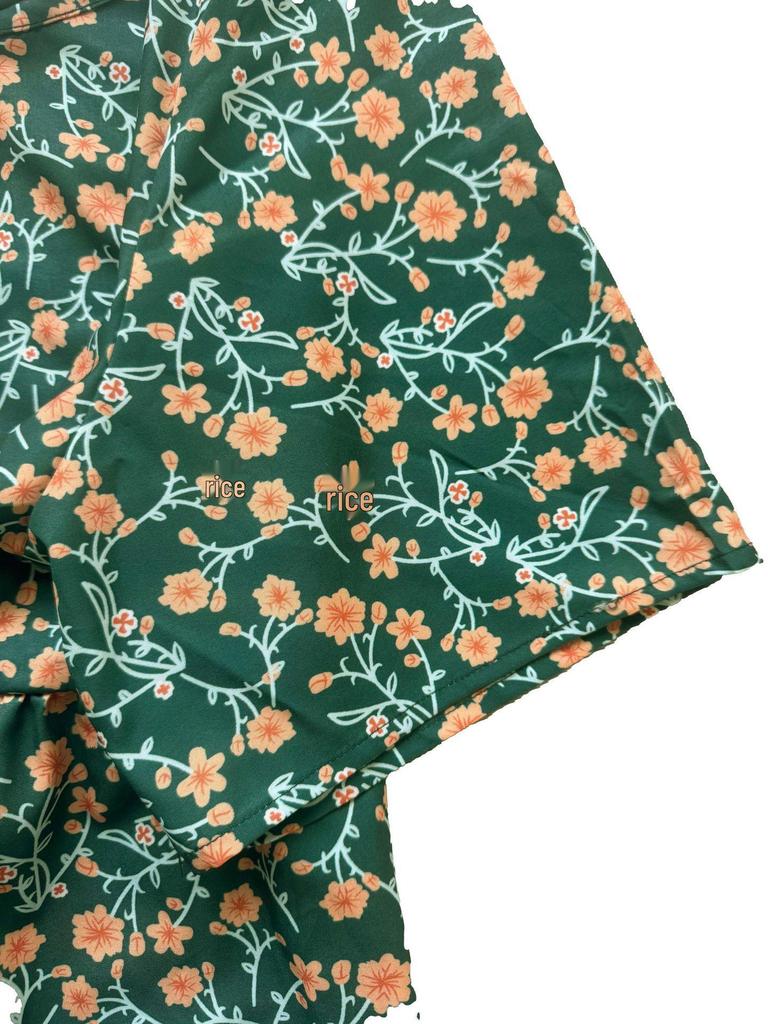 Bohemian Floral Plus Size Short Sleeve Maxi Dress