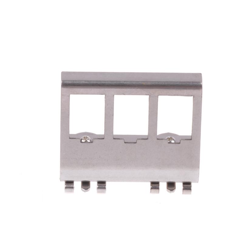 Rj45 3Ports Din Rail Keystone Adapter Jack Holder Network Pass-Through Fixed Rail Auxiliary Tool