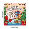 Cozy Christmas Christmas Coloring Book Cartoon Educational Paperback Painting Gift Stress Relief Montessori Drawing Toy