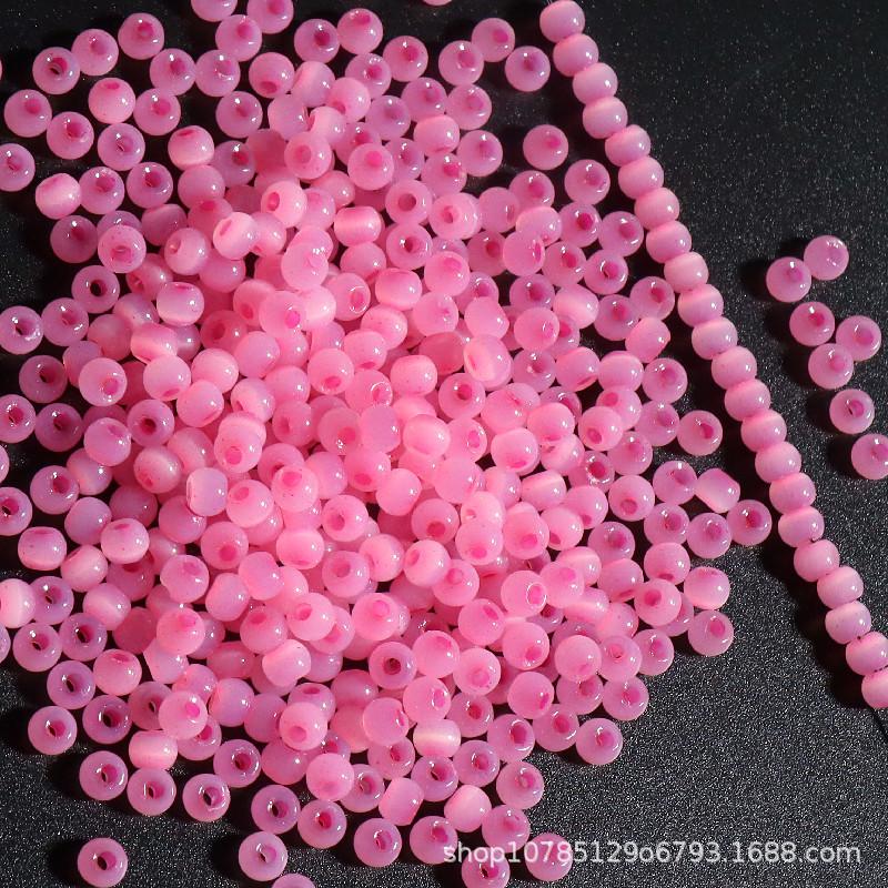 4mm Cat's Eye Jade Ice Glass Beads for DIY Jewelry