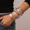 Lightweight Comfortable Geometric Acrylic Bracelet Color Changing Hues Trendy Outfit Complement Versatile Jewelry