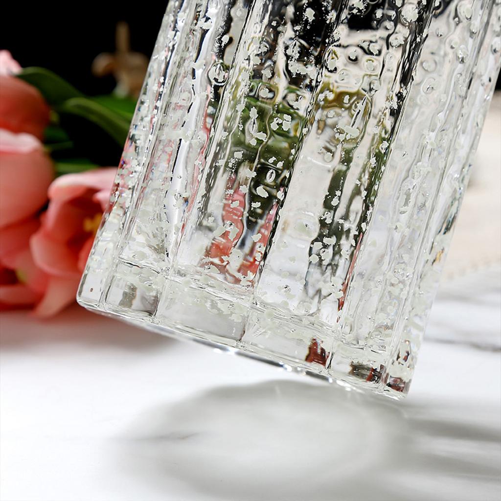 Luminous Luxury Starry Sky Glass Vase Hydroponic Flower Arrangement Lucky Bamboo Dried Flowers Simple Fashion