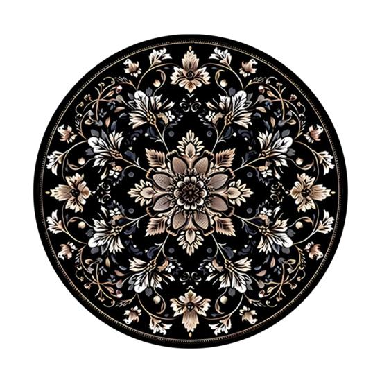 Bohemian Heat Resistant Placemats Round Rubber Coasters for Table Stain-Resistant Vintage Kitchen Dining S A