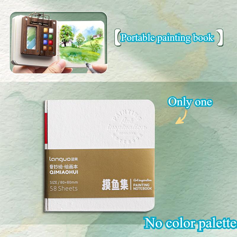 Watercolor Paint Palette Case Multi-compartment Acrylic Tray Travel Watercolor Tray Palette for Traveling Outdoor Home Offices