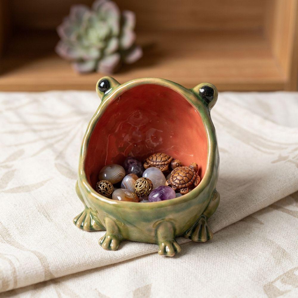 Modern Artistic Cute Frog Jewelry Box Funny Frog Shape Storage Box  Bookshelf
