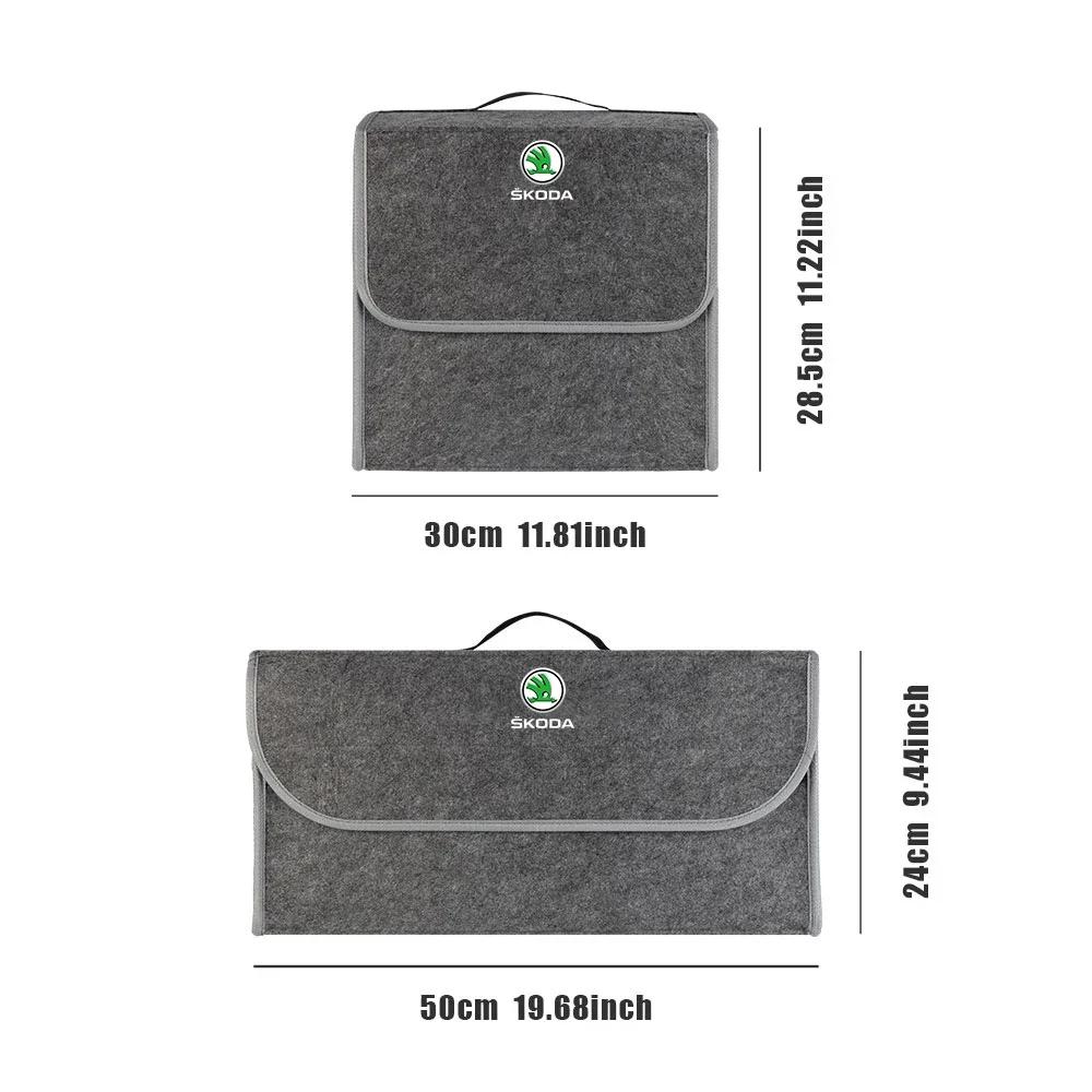 gztky3 Car Trunk Storage Bag Organizer Sundries Stowing Tidying Box For Skoda Fabia Octavia Karoq Kamiq Superb Rapid Citigo Scale trunk