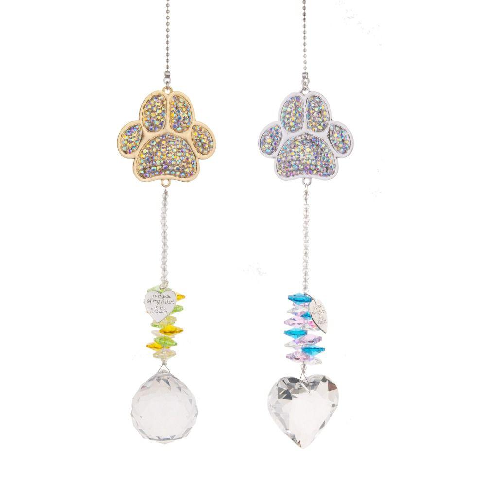 Creative Wind Chimes Hanging Light Collection Pendant Crafts Paw Print Sun Catcher  Balcony