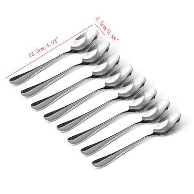 Kaffeelöffel aus Edelstahl 8 Stück Lebensmittelecht Ungiftig Küchen Koch Back Gadget für Restaurant Lebensmittelzubereitungs-Gadget