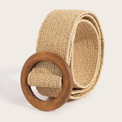 Bohemian Belt Pp Grass Belt Woven Belt Women's Versatile Decorative Elastic Belt