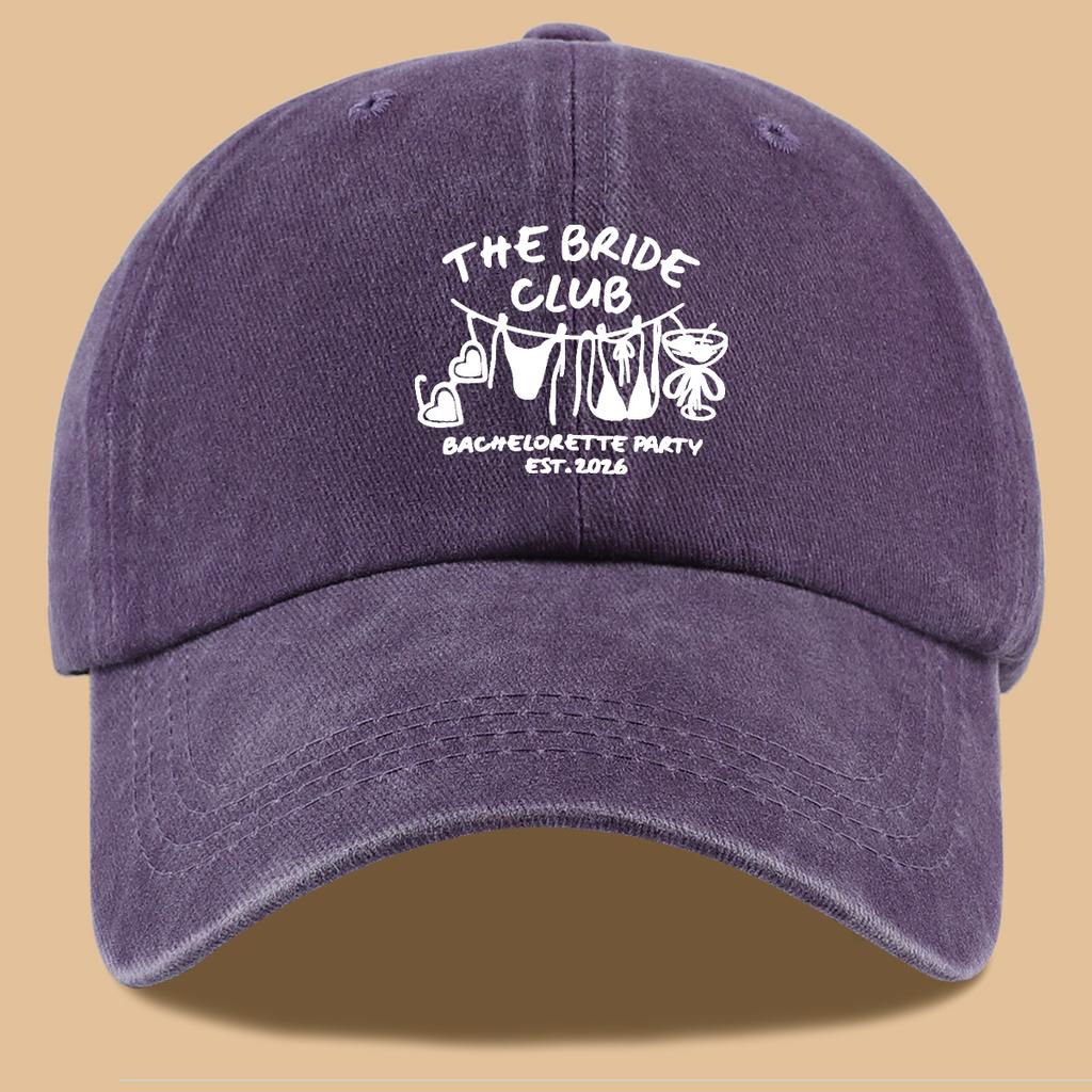 Bachelorette Party Themed Printed Baseball Cap for Brides Stylish Breathable Sun Hat Stylish and Versatile Unisex Design Adj