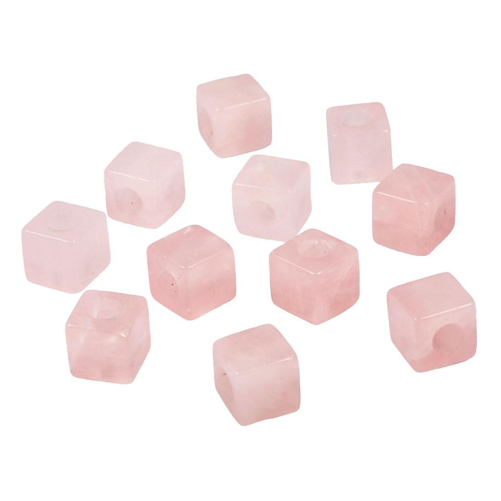 10mm Natural Crystal Raw Stone Cube Beads for DIY Jewelry & Clothing Accessories