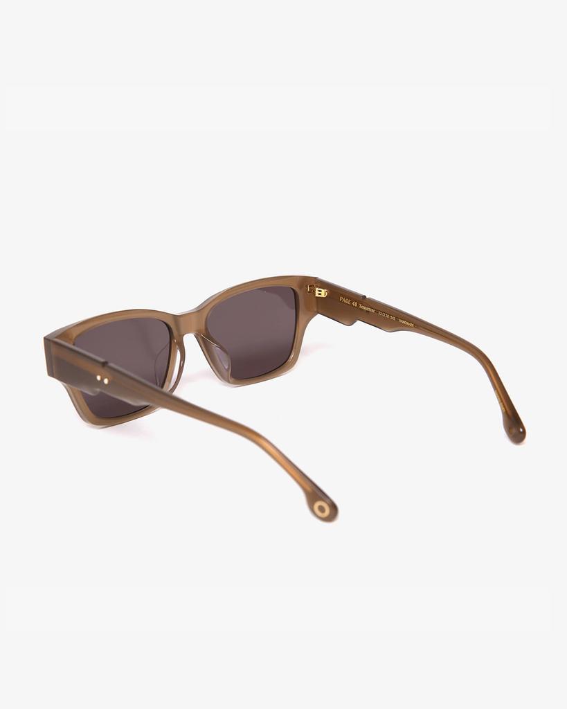 Seupeulingseuteulingseu Semi-Wide Square Shape Sunglasses Page 48 [Khaki Gray]