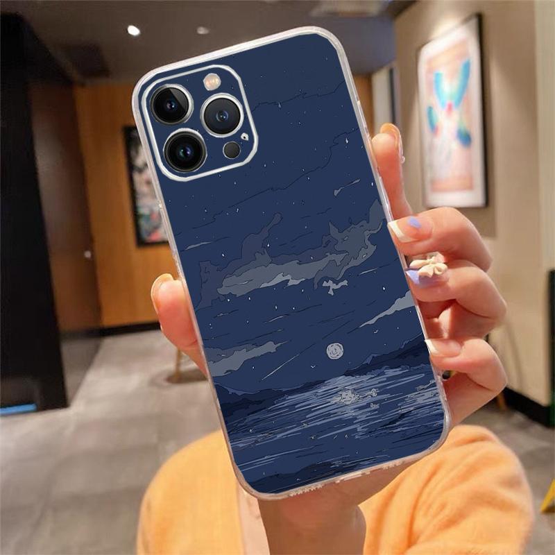 Phone Case For iphone 17 Pro Max Air 17 16 15 14 13 Pro Max 15Plus 15 16 Pro Scenery Sky Moon Landscape