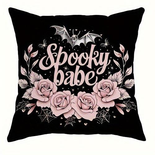 Spooky and Cute Halloween Pillowcases: Ghosts and Happy Halloween Designs Sofa Cushion Cover Holiday Party Decoration Gift