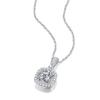 Bague Ringen S925 Silver Set 1ct Moissanite Square Bag Pendant With European And American Collarbone Chain