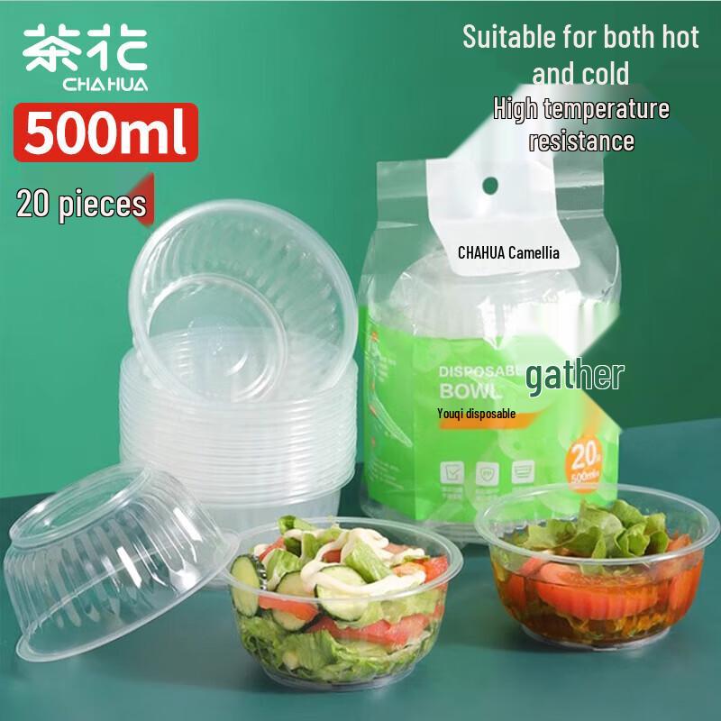 CHAHUA Disposable Plastic Soup Bowls