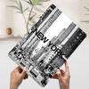 New York City Street Black and White Poster Customized Wall Art Vintage Metal Signs Retro Tin Plaque for Man Cave House Home