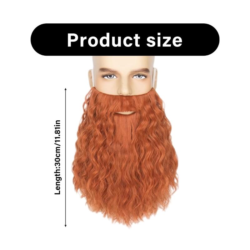 Halloween Party Fake Beard,Funny Fake Mustache Beard for Cosplay Supplies,Costume Party Realistic False Facials Hair