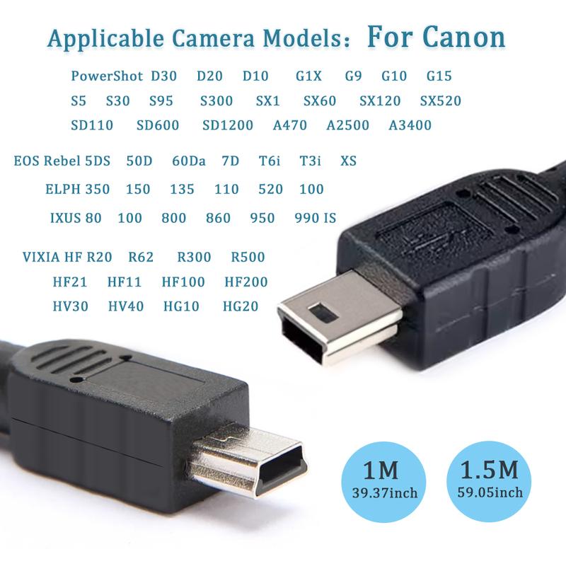 Mini USB Cable,Standard USB To Mini Charger Cord Durable Compatible PS3 Controller,MP3 Player,Camera,Dash Cam,Garmin GPS,Hero 3