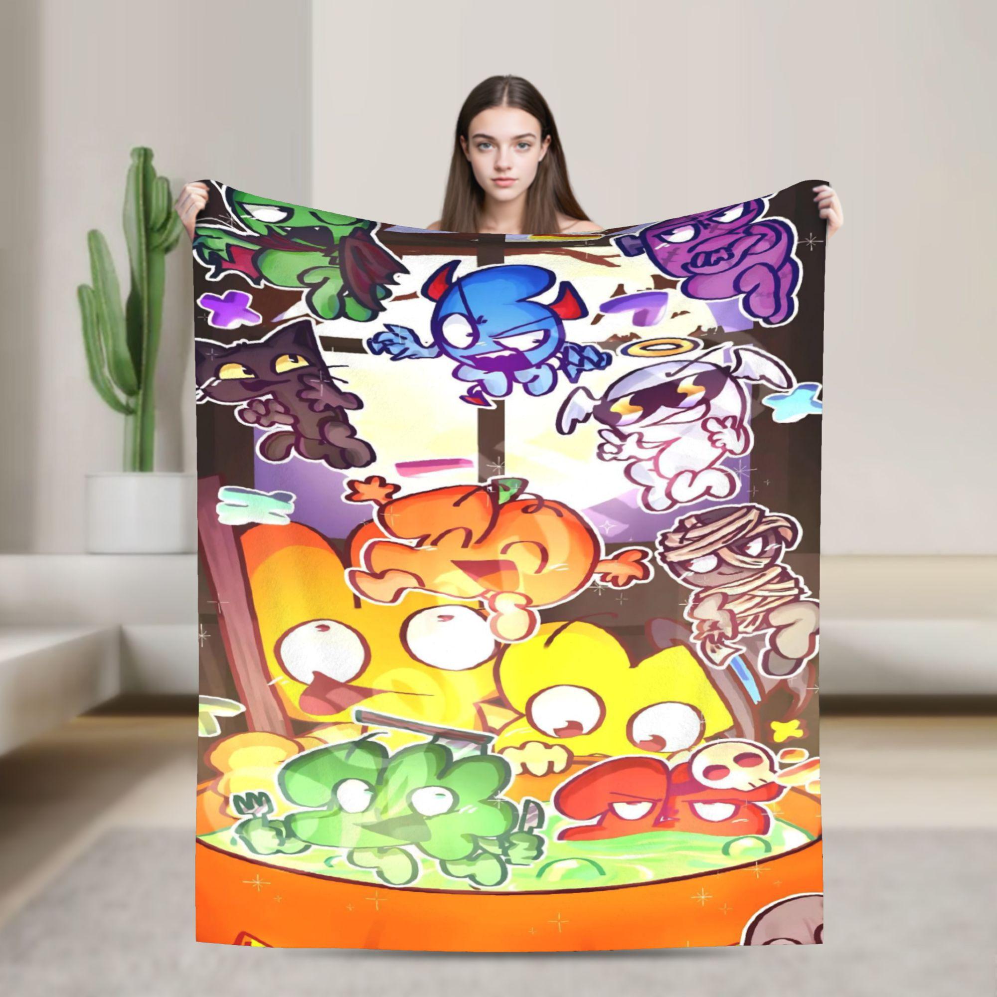 

BFDI Animated Web Series Blankets Flannel Awesome Breathable Throw Blanket for Chair Covering Sofa Spring/Autumn 75x90cm