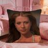 MMichelle TTrachtenberg Cushion Cover Premium Comfort Reversible Pillow Cove Two In One Design For Any Room  Car Interior