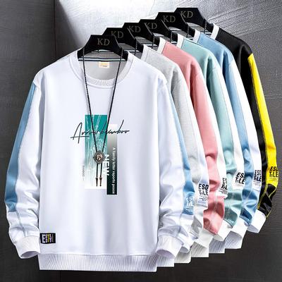 Sweatshirt for Men No Hood Spring and Autumn Hip Hop Sweatshirts O-neck Casual Streetwear Clothes Outer Pullover Tops Men