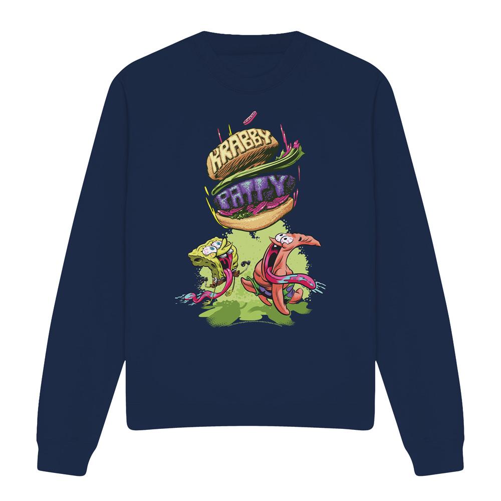 SpongeBob SquarePants Unisex Adult Krabby Patty From The Sky Sweatshirt