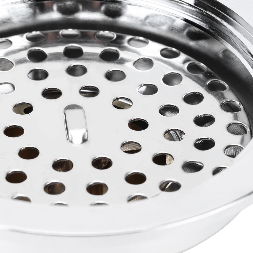 Round Floor Drain Silver Floor Drain Strainer Anti-Odor Hair Catcher  Balcony