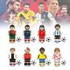 Colorful Football Star Wooden Minifigure Building Blocks Set For Kids With 50-100 Pieces