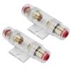 2Pcs Car Audio AGU Fuse Holder W60A 80A Fuses Fuseholder for 4 6 8 Gauge Wire 12?24V