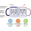 New Dad & Mom Est 2025 Coffee Mugs, First Time Mom Gift Set of 2, First Time Dad Gift, Baby Reveal Mug, New Parents Gift, Prospective Parents Mugs