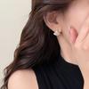 Chic Luxury Zirconia Fan-Shaped Stud Earrings – Versatile, High-End Commuting Ear Jewelry