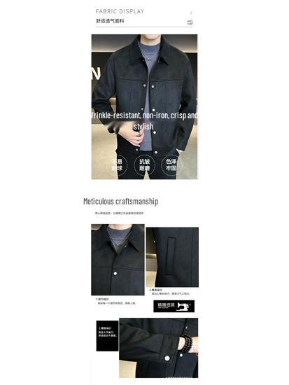 Men's Trendy Lapel Jacket - Spring/Autumn Casual Outerwear for All Ages