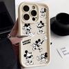 Mickey Mouse Cartoon Black White Phone Case For iPhone 17E 11 12 13 14 15 16 17 Pro Max Fundas 17 Air Plus 16e 13Mini Back Cover
