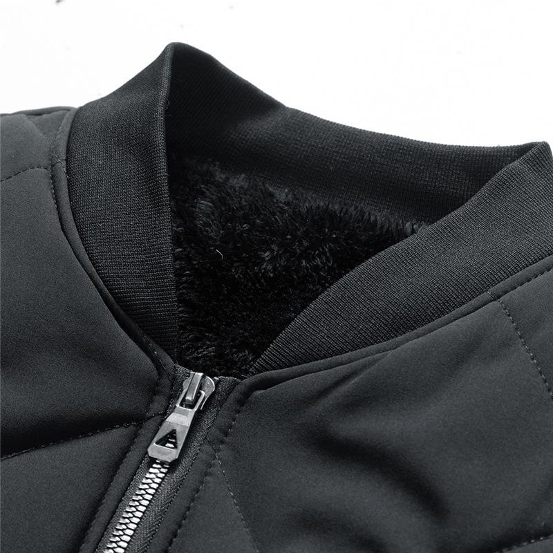 Winter Cotton-padded Men's Velvet Flight Jacket, Thermal Cotton Clothes Men's Thickened Baseball Clothes