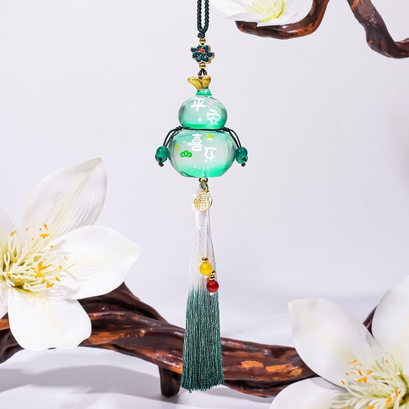 Suspensions de Voiture Gourde, Décoration de Rétroviseur Intérieur Suspensions de Voiture, Gourde Fulu en Résine Cadeau Atmosphère Suspensions de Voiture